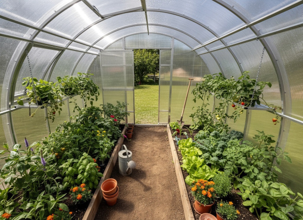 Eurosklenik CLASIC 300 -hliníkový skleník s komôrkovým polykarbonátom 8