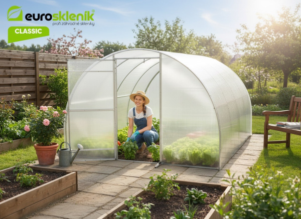 Euroskleník Classic 250 – hliníkový skleník s komôrkovým polykarbonátom