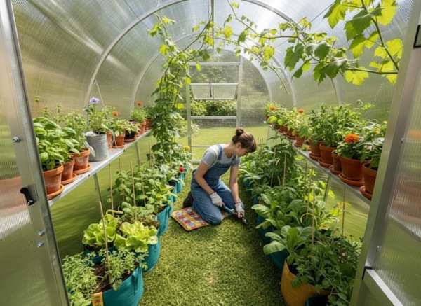 Eurosklenik CLASIC 300 -hliníkový skleník s komôrkovým polykarbonátom 11