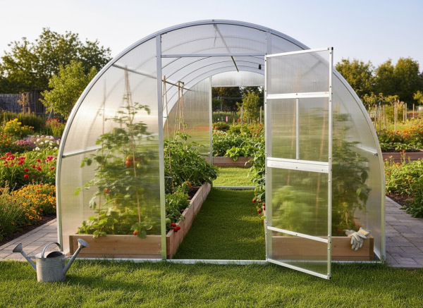 Eurosklenik CLASSIC 200-hliníkový skleník s polykarbonátom 1