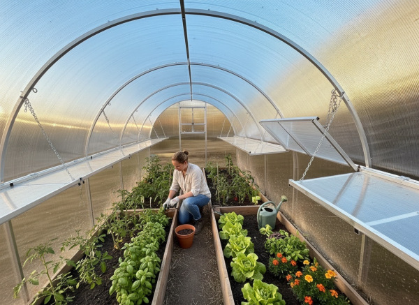 Eurosklenik CLASSIC 200-hliníkový skleník s polykarbonátom 5